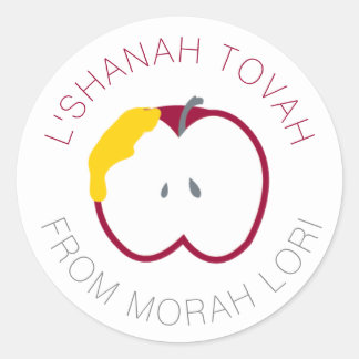 Apple en Honey Rosh Hashanah Custom Stickers