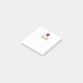 Apple en potlood gepersonaliseerde leraar post-it® notes (Schuin)