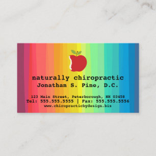 Apple- en regenboogChiropraktische Visitekaartjes