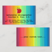 Apple- en regenboogChiropraktische Visitekaartjes (Voorkant / Achterkant)