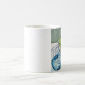 Apple et tasse en verre claire (Centre)