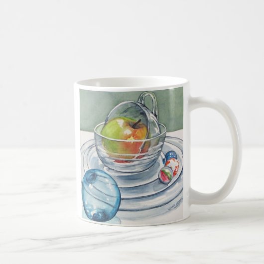 Apple et tasse en verre claire (Droite)