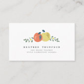 Apple Floral Blanc Simple Carte de visite enseigna (Devant)