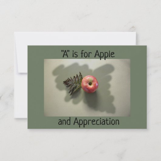 Apple for Appreciation Dank je platte kaart (Voorkant)