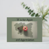 Apple for Appreciation Dank je platte kaart (Staand voorkant)