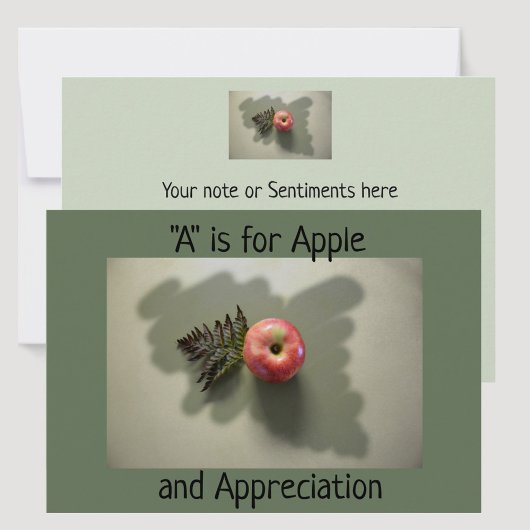 Apple for Appreciation Dank je platte kaart