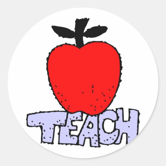 Apple for Teacher Ronde Sticker (Voorkant)