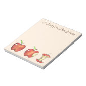 Apple for the Teacher Personalized Red Delicious Notitieblok (Gedraaid)