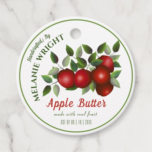 Apple Fruit Canning Bedankjes Labels (Voorkant)