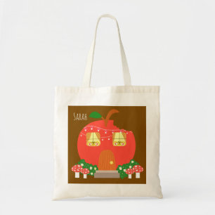 Apple Fruit Frog House Tote Bag