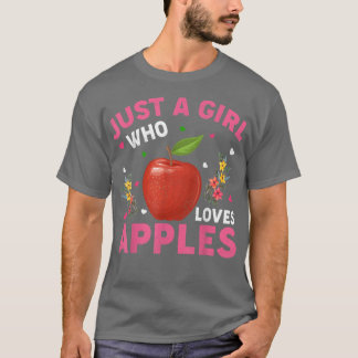 Apple Fruit Lover Funny Gewoon een meisje dat van T-shirt