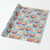 Apple Fruit Waterverf Cadeaupapier (Uitgerold)