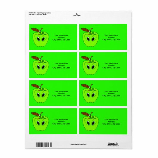 Apple Fruit Worm Labels (Full Sheet)