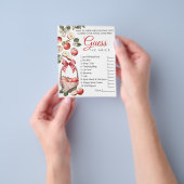 Apple & Gingham Baby shower raden de prijs spel Flyer (Hand)