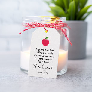 Apple Goede Leraren Bedankt Waardering Cadeaulabel