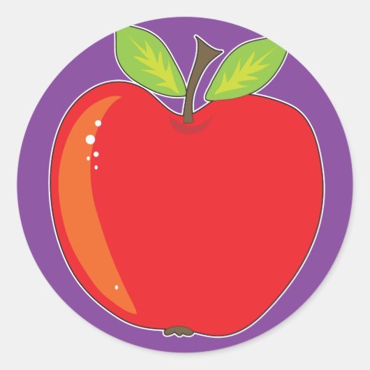 Apple Graphic Ronde Sticker (Voorkant)