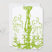 Apple Green  Antiek Chandelier Weddings Kaart (Achterkant)