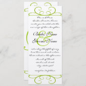 Apple Green Antiek Lijst Uitnodiging (Voorkant / Achterkant)