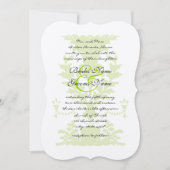 Apple Green Antique Urn Wedding Invitation Kaart (Voorkant)