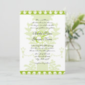 Apple Green Antique Urn Wedding Invitation Kaart (Staand voorkant)