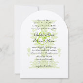 Apple Green Antique Urn Wedding Invitation Kaart (Voorkant)
