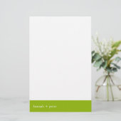 Apple Green Banner:: Stationery Briefpapier (Staand voorkant)