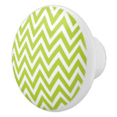 Apple Green Chevron Keramische Knop (Rechts)