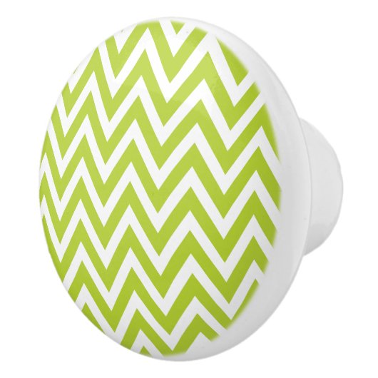 Apple Green Chevron Keramische Knop (Rechts)
