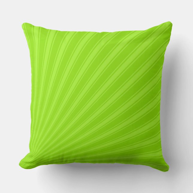 Apple green Color Stripe Funky Pattern Kussen (Voorkant)