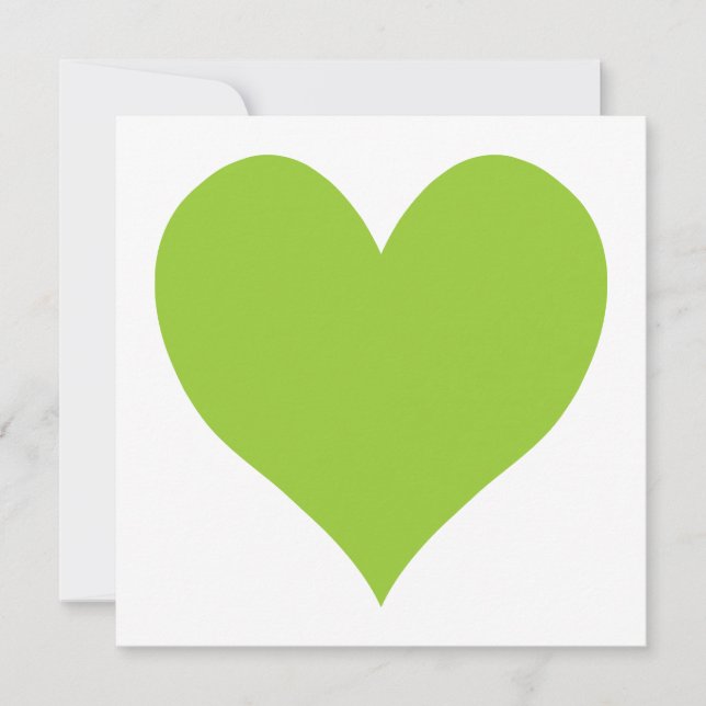Apple Green Cute Heart Shape (Voorkant)