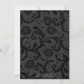Apple Green Damask Swirls Wedding Invitation Kaart (Achterkant)