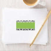 Apple Green Damask Wedding Adresetiketten Etiket (Insitu)