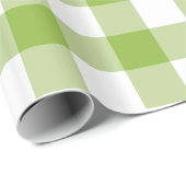 Apple Green Gingham Pset Wrapping Paper Cadeaupapier (Rol Hoek)