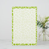 Apple Green Giraffe Animal Print Briefpapier (Staand voorkant)