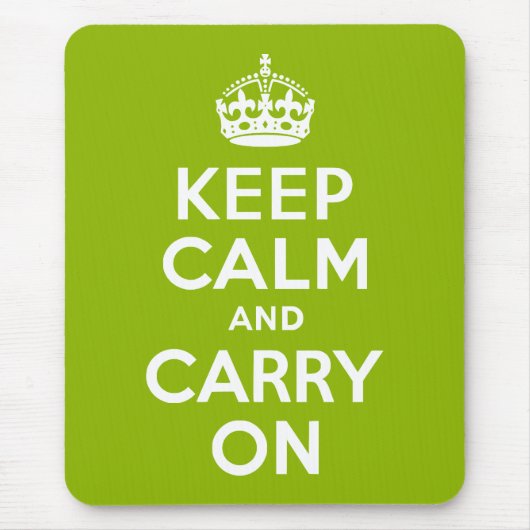 Apple Green Keep Calm en Draag door Muismat (Voorkant)