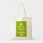 Apple Green Keep Calm en Draag door Tote Bag (Voorkant)