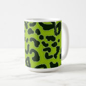 Apple Green Leopard Animal Print Koffiemok (Voorkant rechts)