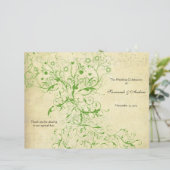 Apple Green Love Bird Swirls Program (Staand voorkant)