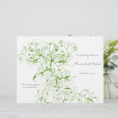 Apple Green Love Bird Swirls Program (Staand voorkant)