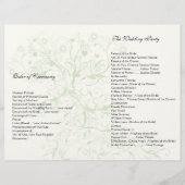 Apple Green Love Bird Swirls Program (Achterkant)