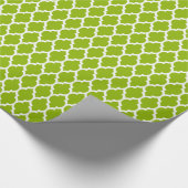 Apple Green Moroccan Quatrefoil Pattern #4 Cadeaupapier (Hoek)