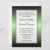Apple Green Shine Dated Front Wedding Invitation Kaart (Voorkant)