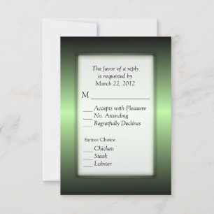 Apple Green Shine RSVP-kaarten met menuopties RSVP Kaartje