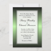 Apple Green Shine Wedding Invitation Kaart (Voorkant)
