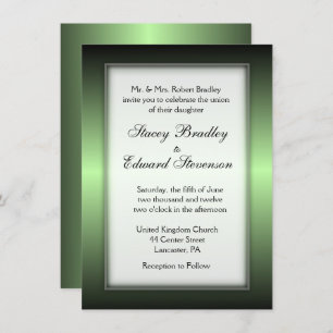 Apple Green Shine Wedding Invitation Kaart