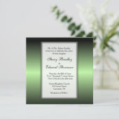Apple Green Shine Wedding Invitation Kaart (Staand voorkant)