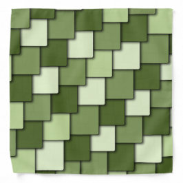 Apple Green Square and Diamond Pattern Bandana