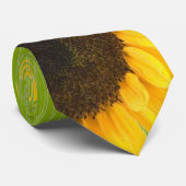 Apple Green Sunflower Wedding Stropdas Green Strip (Opgerold)