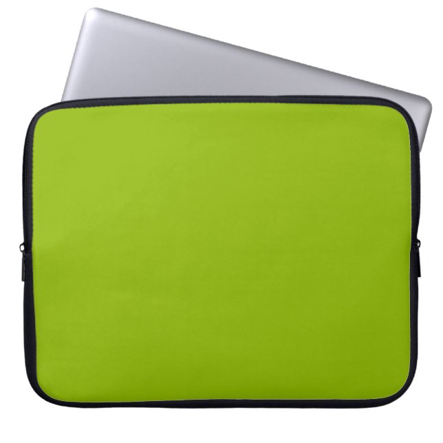 Apple green (vaste kleur) laptop sleeve (Voorkant)
