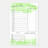 Apple Green Waterverf Daily Planner Post-it® Notes (Voorkant)